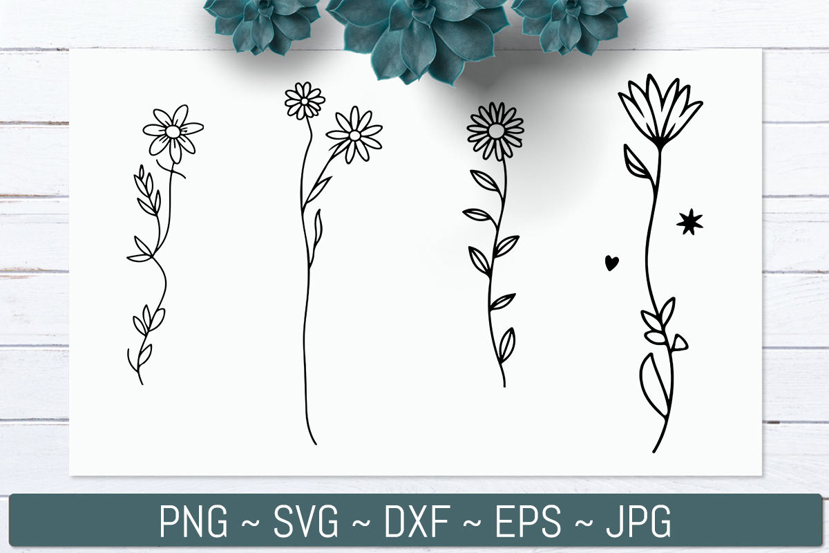 Hand Drawn Wildflower Line Bundle, an Illustration by Actual Pixel (Photo 4 of 8)