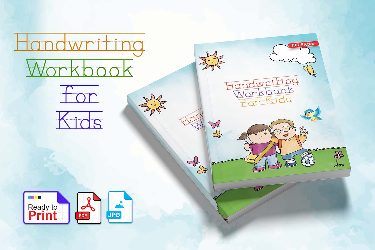 Handwriting Workbook for Kids, a Stationery Template by Graphic Template (Photo 1 of 3)