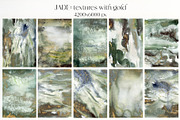 JADE Green watercolor backgrounds, a Texture Graphic by Yuliya Derbisheva (Thumbnail 7 of 13)