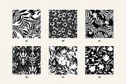Floral Silhouettes Patterns Set, a Background Graphic by GALAKAM (Thumbnail 9 of 14)
