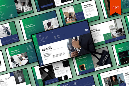 Leonit – Business PowerPoint, a Presentation Template by Dens Creative Studio