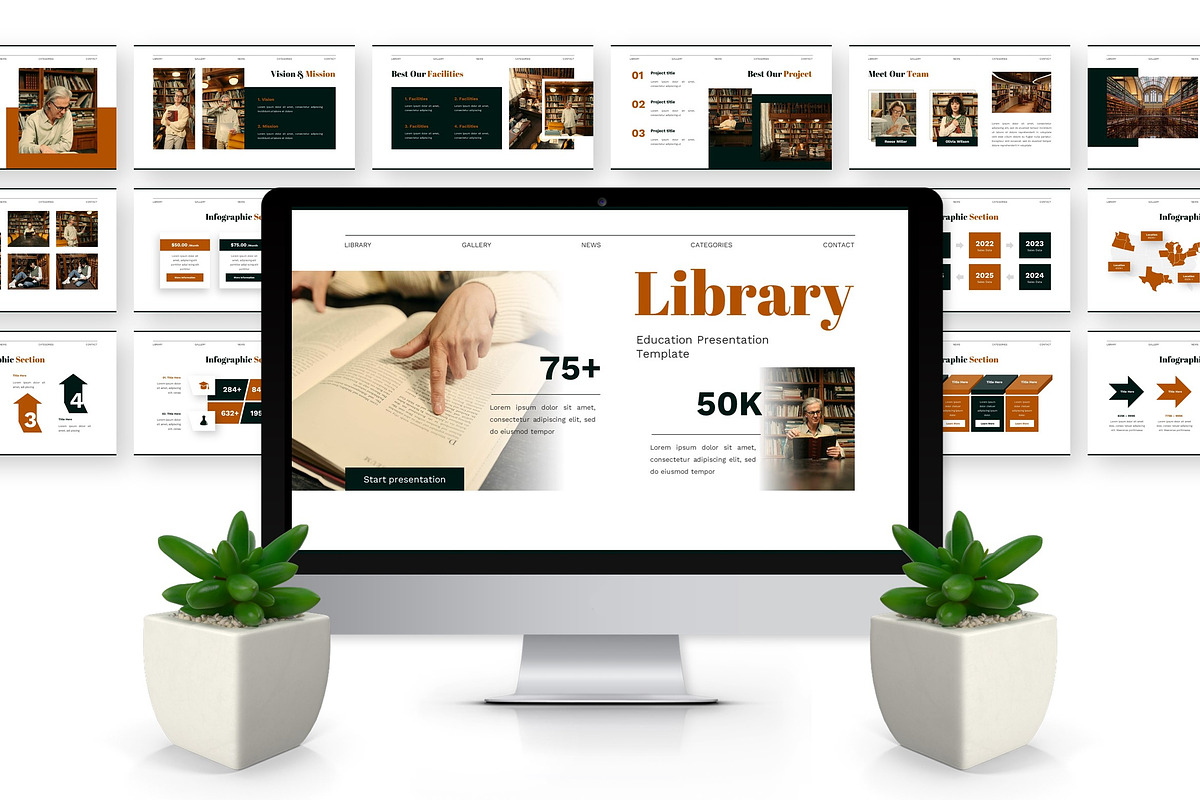 Library - Education Google Slide, a Presentation Template by Deepslide Studio (Photo 4 of 6)