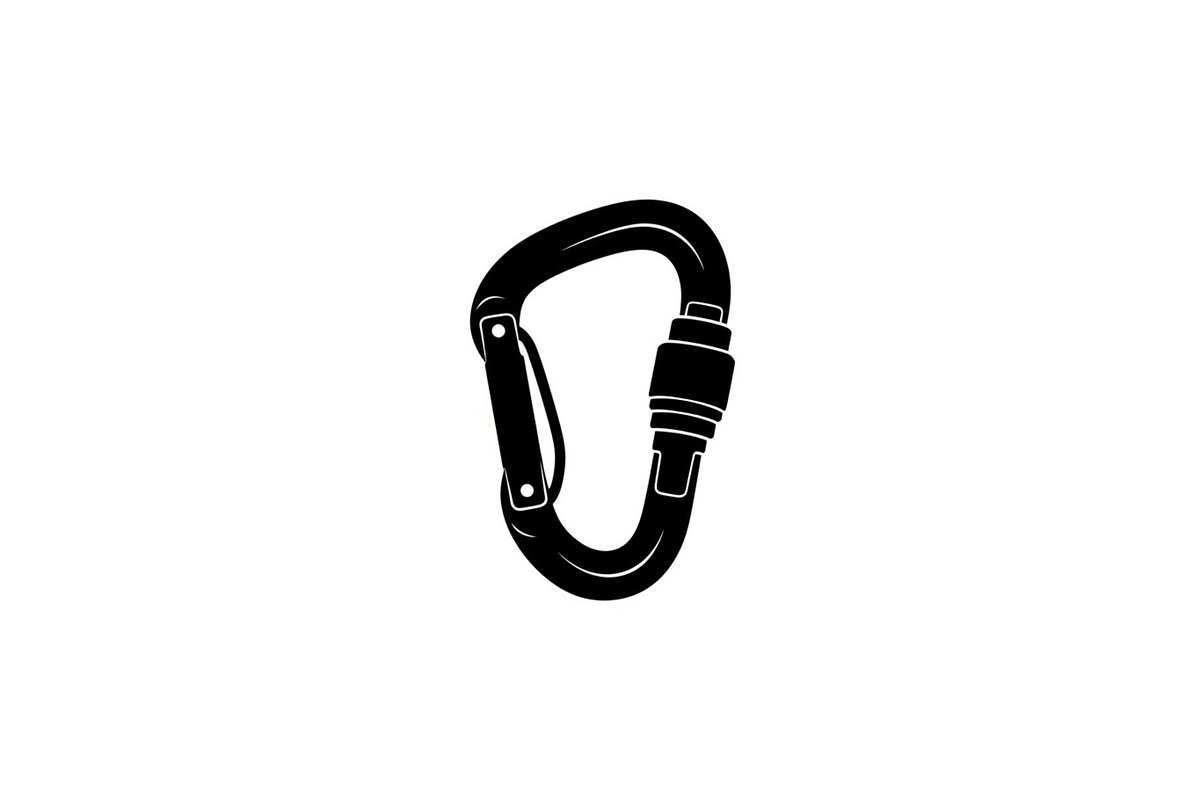 Climbing Carabiner Safety Silhouette, an Illustration by hafijul (Photo 6 of 14)