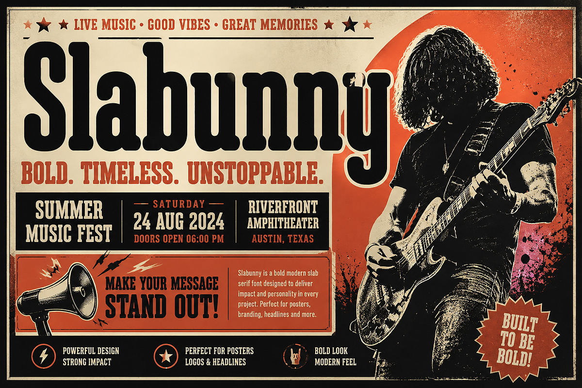 Slabunny, a Slab Serif Font by Wow Magic (Photo 2 of 4)