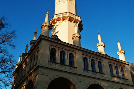 Minaret at Lednice on sunny autumn day in South Moravia, Czech R, an Architecture Photo by AS photostudio