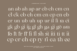 British Queen - Modern Ligature Font