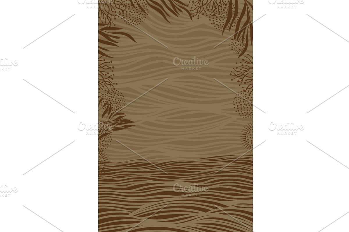 Brown abstract frame background, a Texture Illustration by Nenahliadava Design