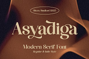 Asyadiga - Modern Serif Font, a Serif Font by Siwox Studios (Thumbnail 1 of 9)