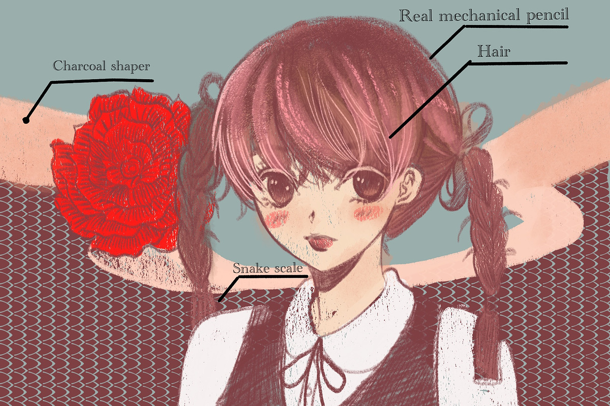 Master manga paint procreate brush, a Brush Add-On by Meisanmui (Photo 4 of 10)