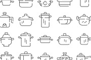Cookware kitchen pots and pans line, an Object Graphic by pikepicture (Thumbnail 3 of 3)