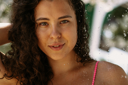 woman under a summer shower, a Person Photo by EVA.studio