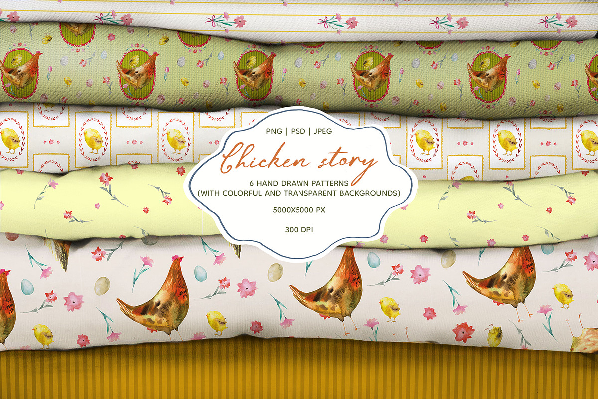 Chicken Easter seamless patterns, a Pattern Graphic by Vero Arts (Photo 3 of 12)