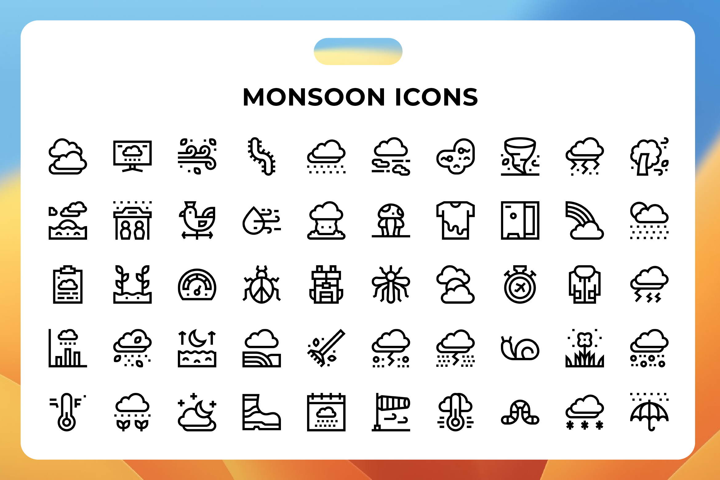 Monsoon Icons, an Icon by Wencory