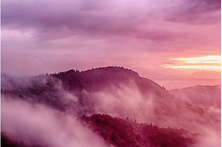 Misty mountain landscape, a Nature Photo by Nature and travel