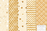 Gold Foil Digital Papers in Cream, a Pattern Graphic by Amanda Ilkov (Thumbnail 4 of 4)