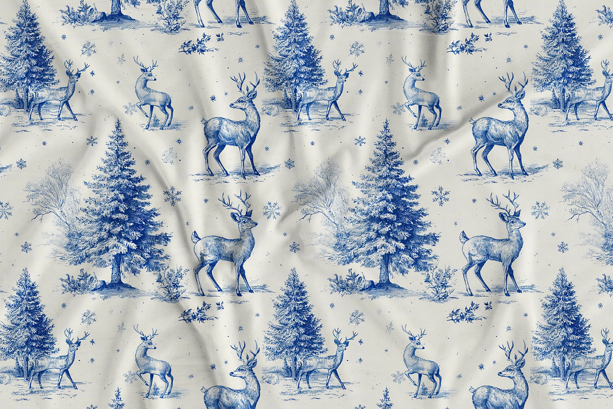 Vintage Christmas Pattern Collection, a Pattern Graphic by Olya Creative (Photo 15 of 21)