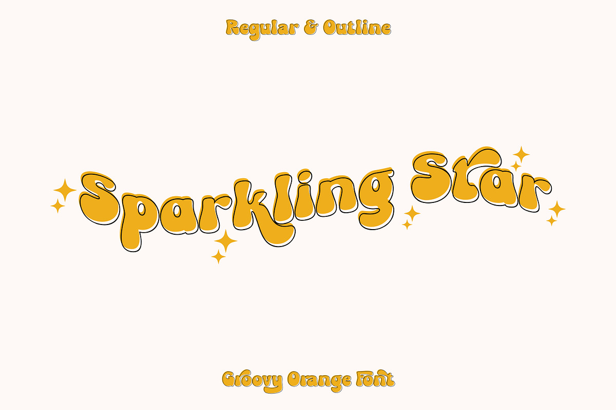 Groovy Orange - Groovy Retro, a Symbol Font by tebaltipislab (Photo 3 of 15)