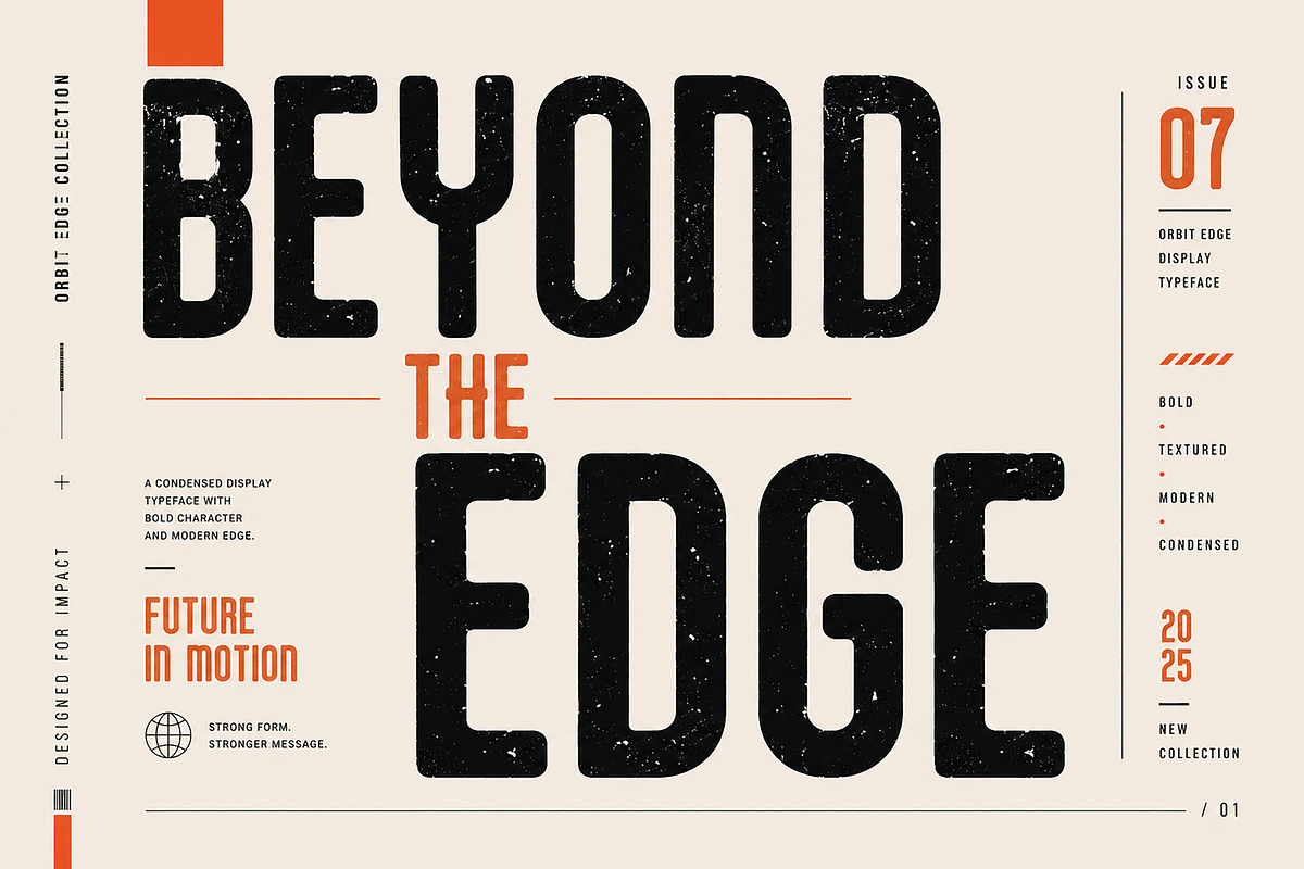 Orbit Edge – Display Typeface, a Serif Font by Wow Magic (Photo 3 of 5)