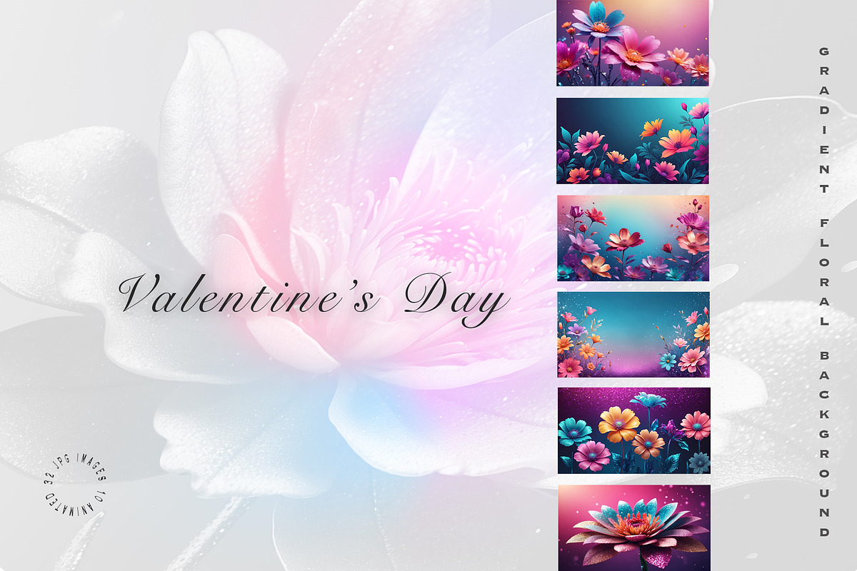 Gradient Floral Background, a Background Graphic by sibel dayı (Photo 3 of 24)