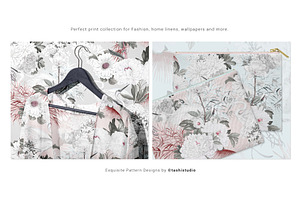 Shiroi Hana, Exquisite Floral Prints