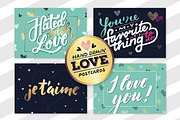 Love lettering | Valentine's Cards, a Graphic by Alexandra Deus (Thumbnail 3 of 5)