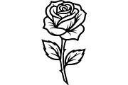 Rose Silhouette File Bundle, a Decorative Illustration by Designer_Momina (Thumbnail 13 of 21)