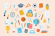 Back to school vector clipart, an Education Illustration by Nadezhda Mikhailova (Thumbnail 3 of 9)