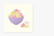 Lokum, Turkish delight, a Decorative Illustration by Good Studio (Thumbnail 2 of 4)