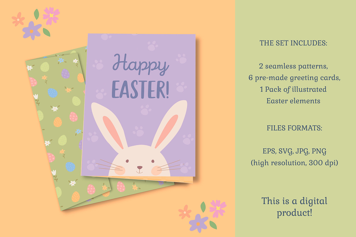 Easter Kit - Patterns & Cards set, a Graphic by Nina Bered Illustration (Photo 6 of 8)