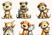 Quirky Dog and Cat Friendship, an Animal Illustration by Design Scotch (Thumbnail 3 of 9)