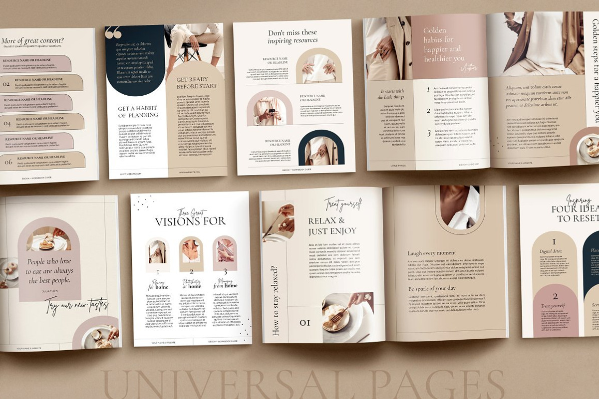2in1 eBook + WorkBook for Courses, a Magazine Template by Mirazz (Photo 10 of 25)