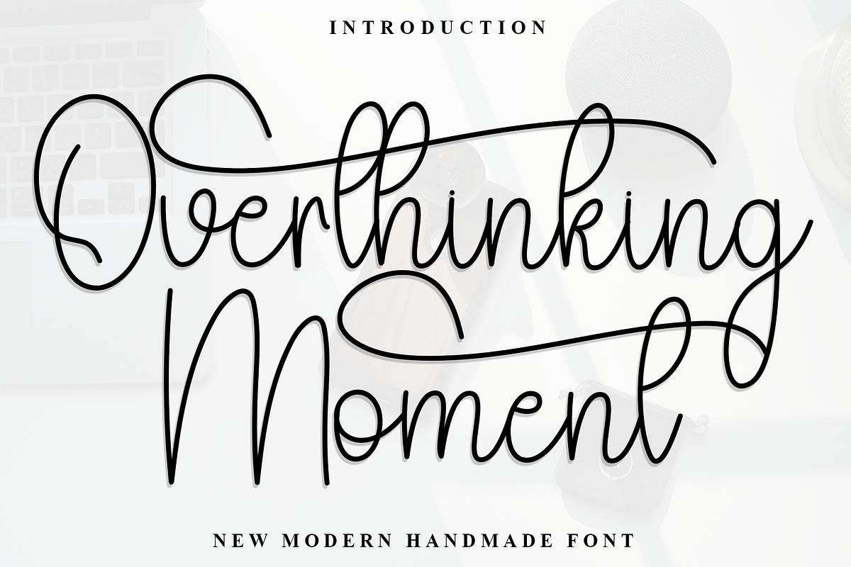 Overthinking Moment, a Handwritten Font by InermediaSTUDIO (Photo 1 of 8)