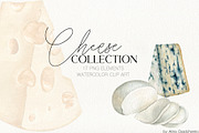 Watercolor cheese collection, a Food Illustration by CrystalinaShop (Thumbnail 4 of 4)