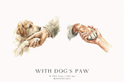 With Dogs Paw, a Person Illustration by PeDe Designs (Thumbnail 5 of 9)