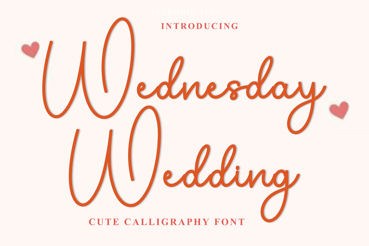 Wednesday Wedding, a Handwritten Font by InermediaSTUDIO (Photo 1 of 8)