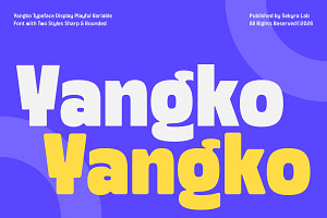 Yangko – Playful Display Font Family