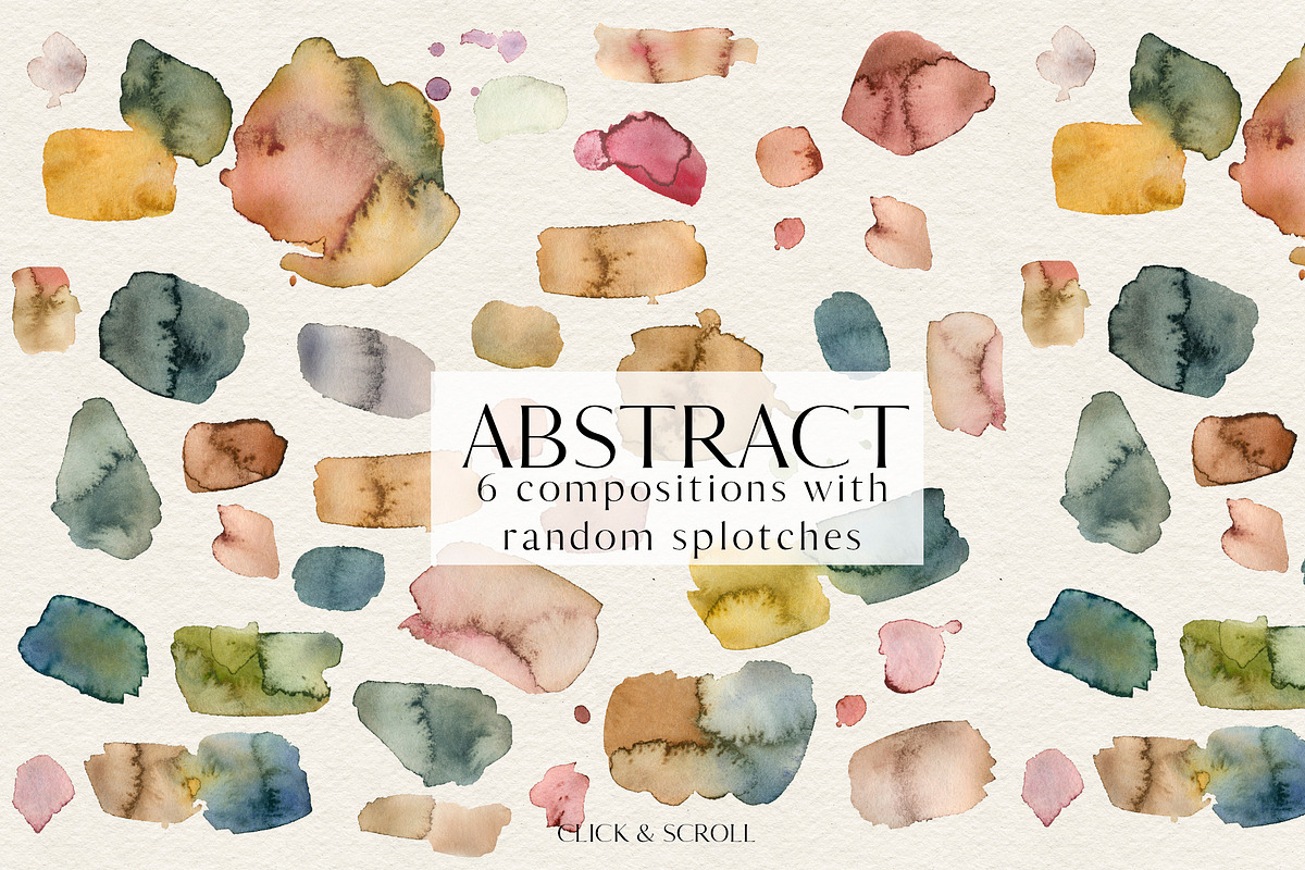 Abstract Watercolor Splotches PNG, a Decorative Illustration by whiteheartdesign (Photo 7 of 15)