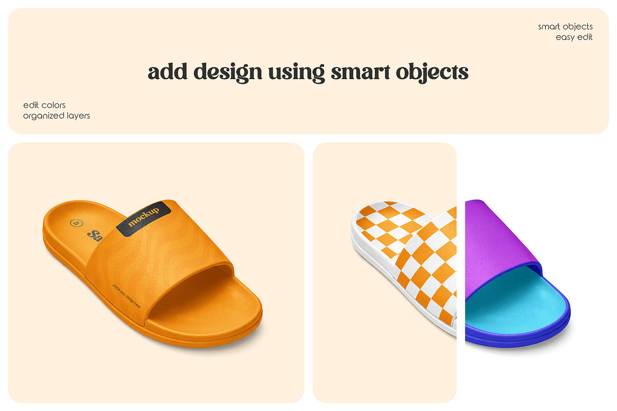 Rubber Slide Sandals Mockup Set, a Bottom Mockup by Country4k (Photo 2 of 4)