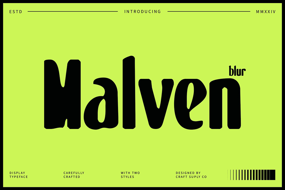 Malven Blur, a Serif Font by Craft Supply Co. (Photo 1 of 8)