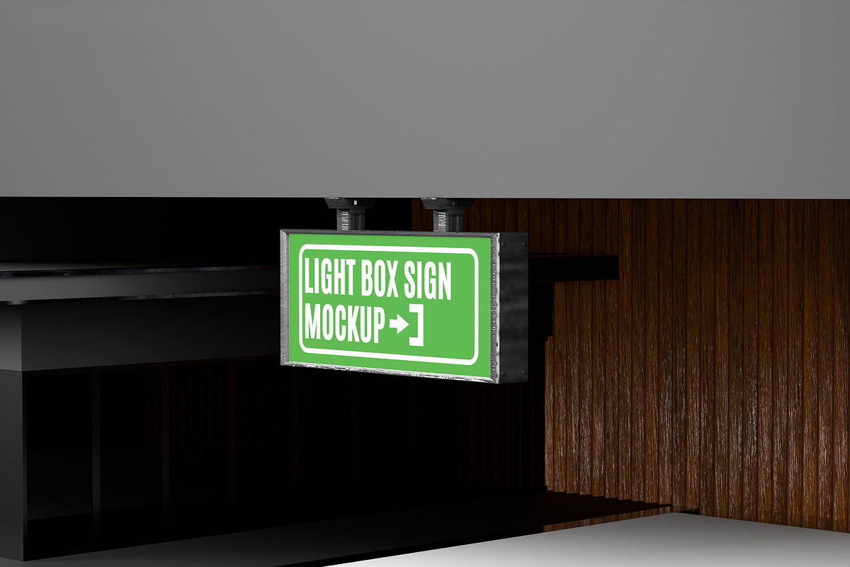LIGHT BOX SIGN MOCKUP, an Advertising Mockup by safrizalstudio (Photo 3 of 4)