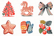 Christmas Doodle Sublimation Clipart, an Illustration by OK Design (Thumbnail 2 of 5)