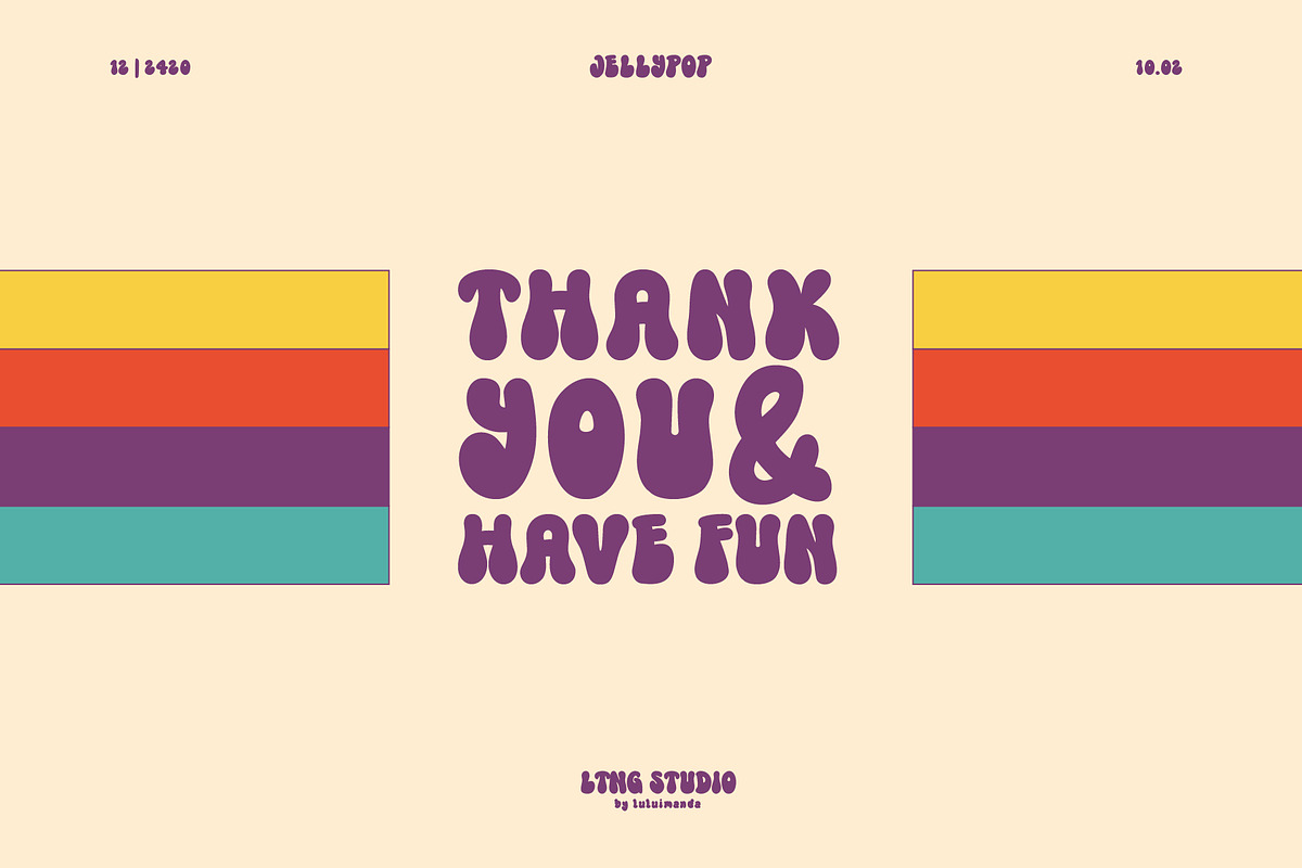 JellyPop Retro Groovy, a Blackletter Font by LTNG STUDIO (Photo 9 of 9)