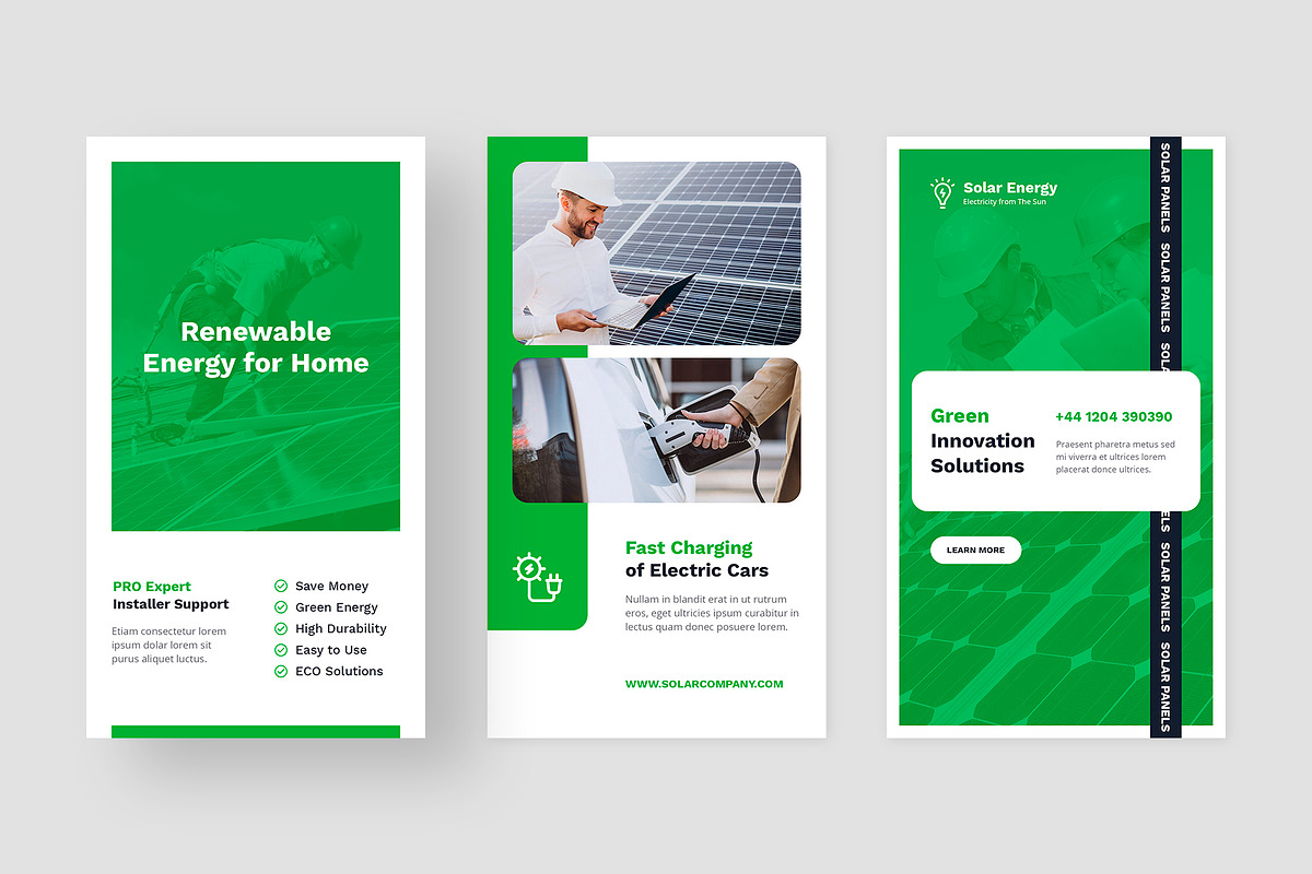 Solar Energy Instagram Templates, a Social Media Template by artbart (Photo 6 of 9)