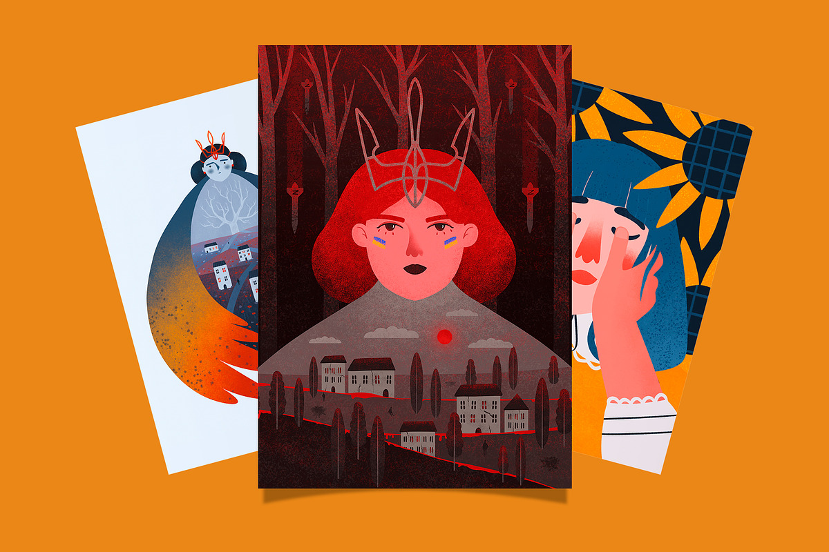 Stand with Ukraine. Illustrations, a Person Illustration by Renberrry.Store (Photo 7 of 9)