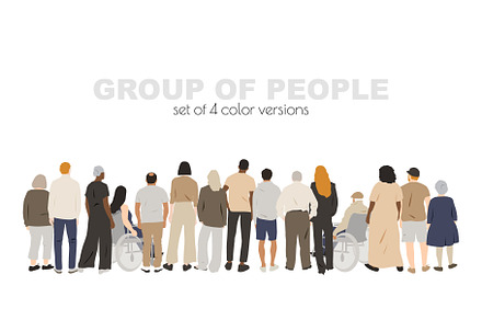 Group of people set. Diversity