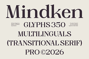 Mindken Transitional Serif Font