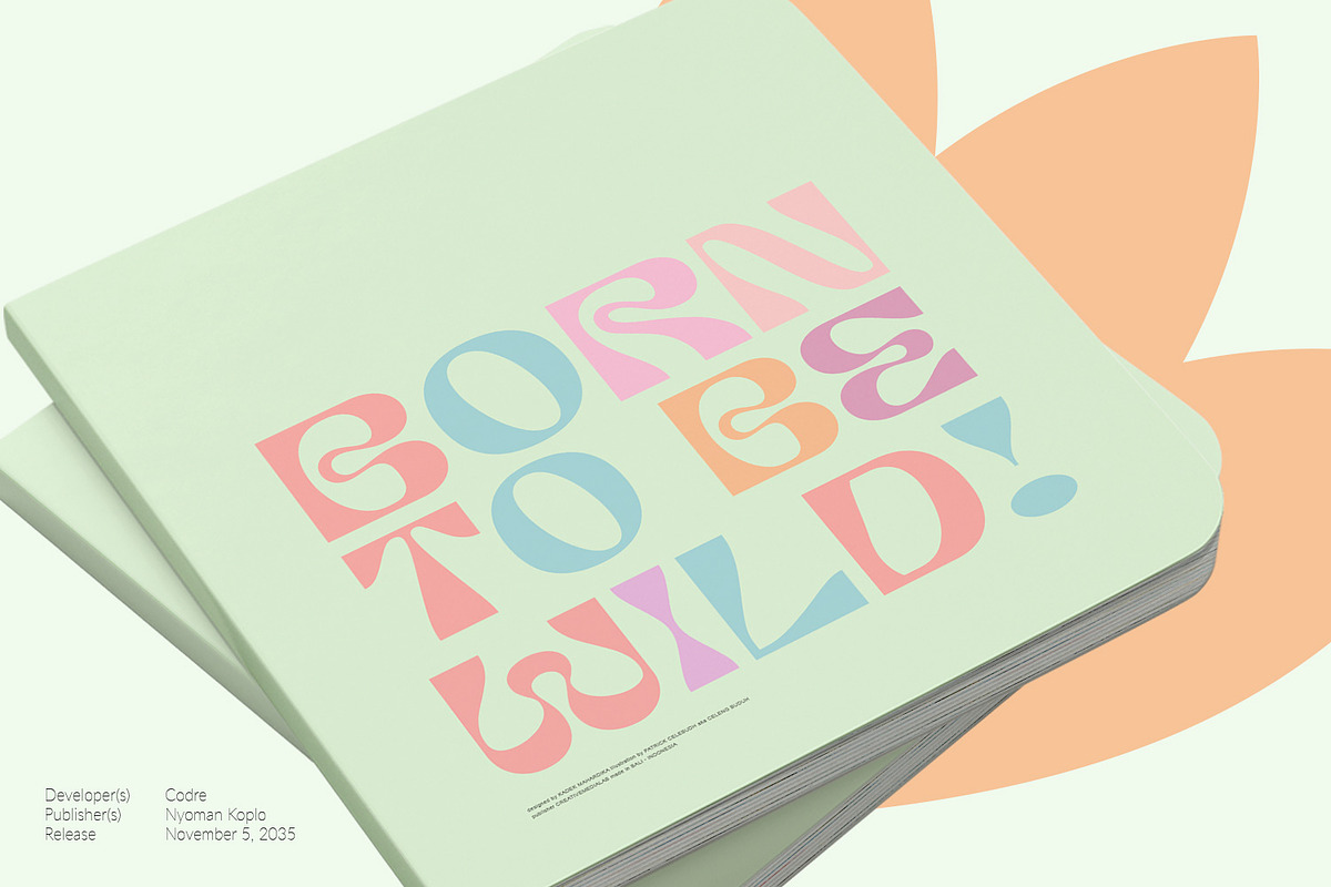 Burra - Psychedelic font, a Sans Serif Font by creativemedialab (Photo 9 of 10)