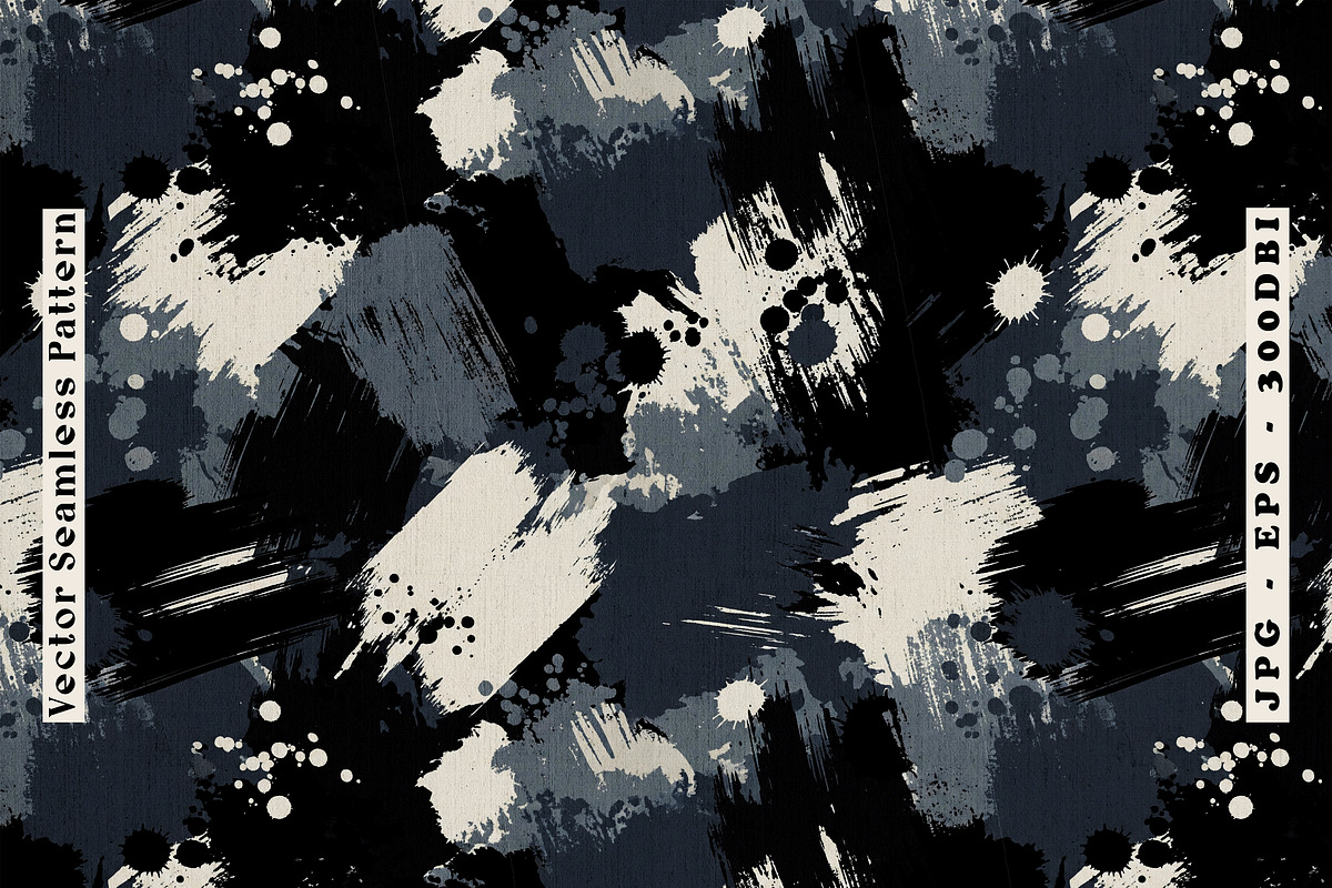 Moody Brush Strokes Seamless Vector, a Pattern Graphic by one-touch (Photo 1 of 10)