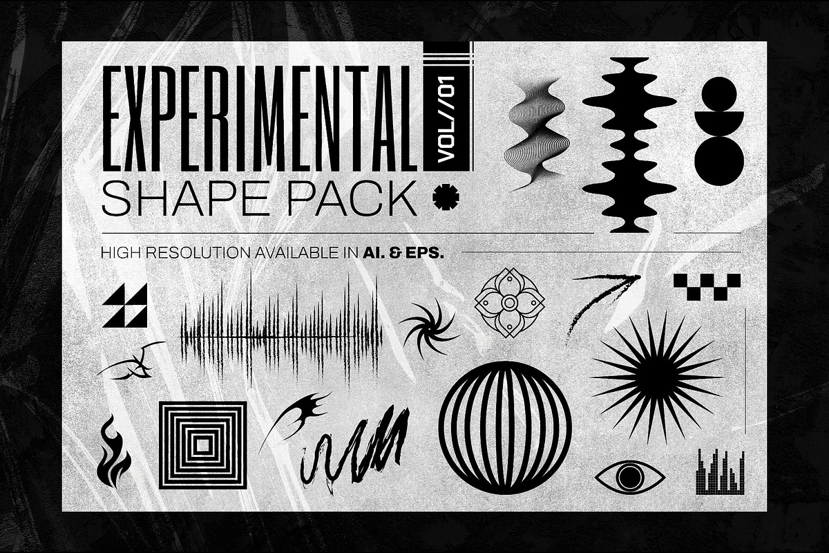 Experimental Shape Pack VOL 1, an Object Graphic by Inviline.co (Photo 1 of 7)