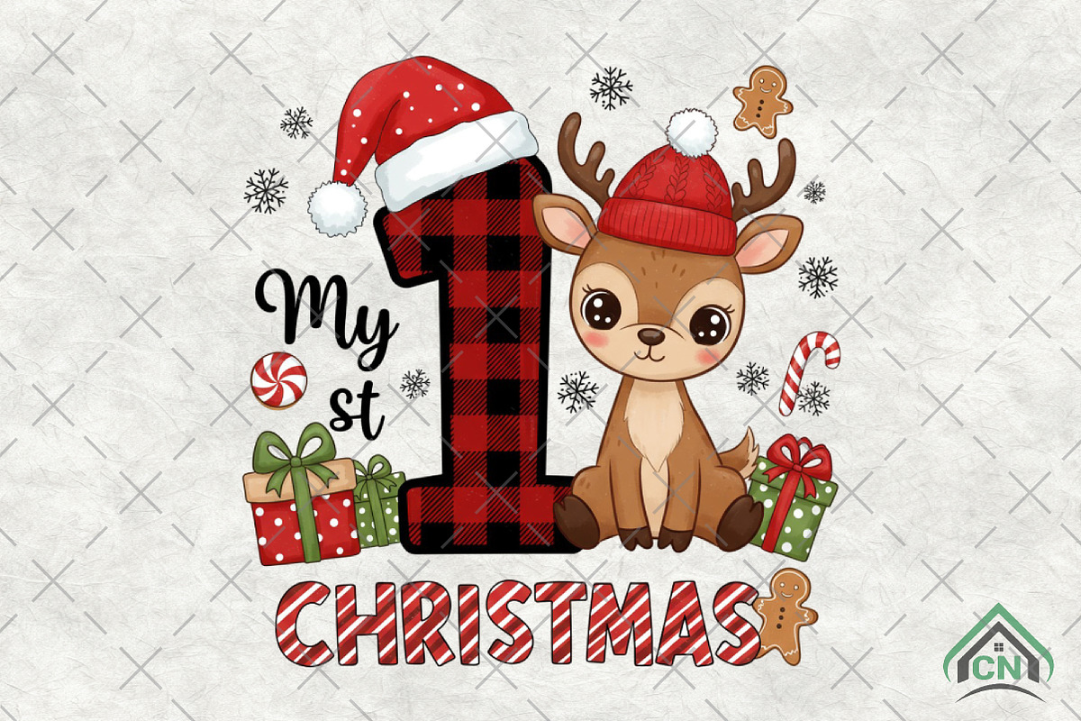 My First Christmas Baby PNG, an Illustration by Craft Nest (Photo 1 of 6)